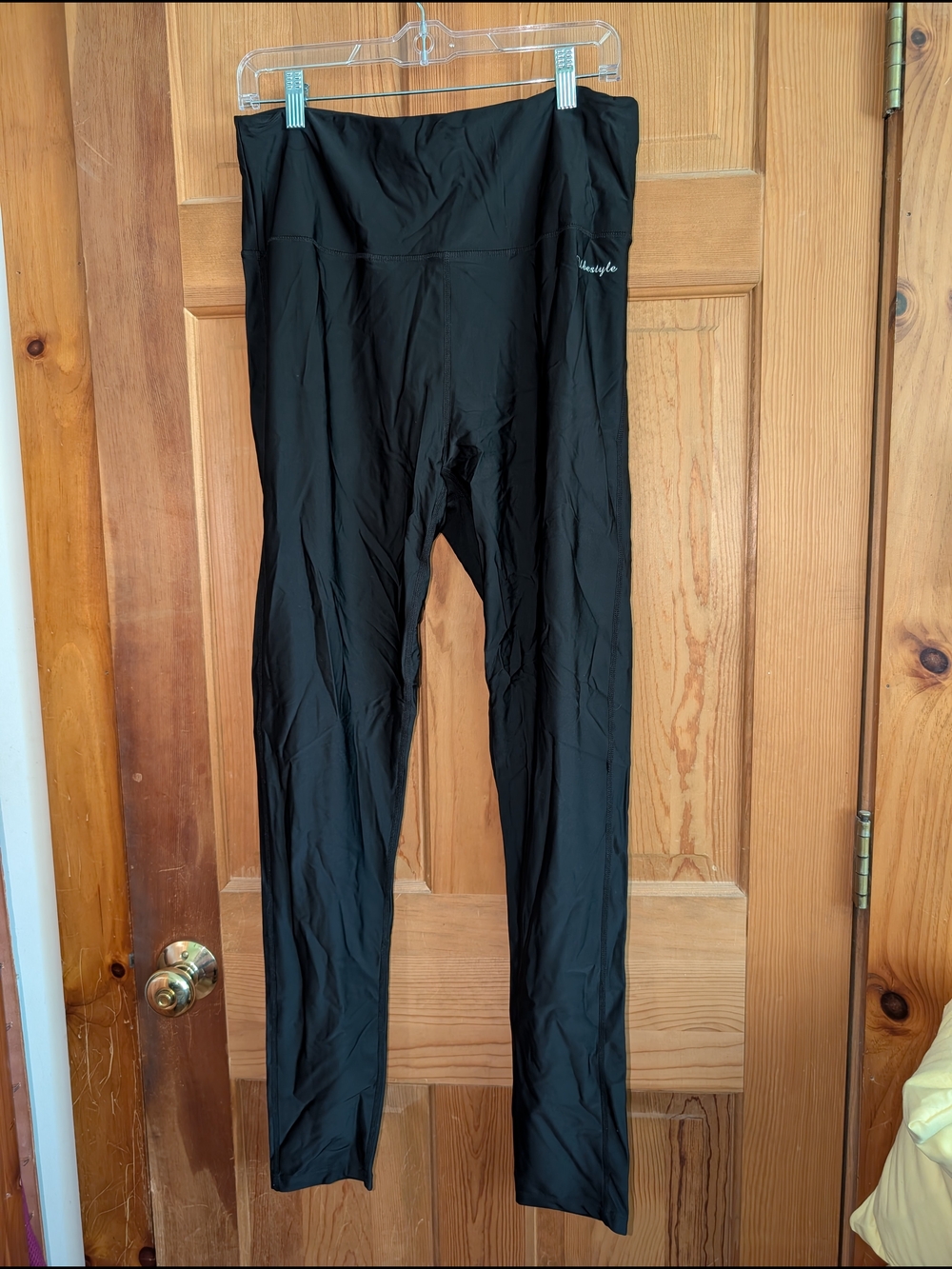 Black Full-Length Swim Leggings, XXXL